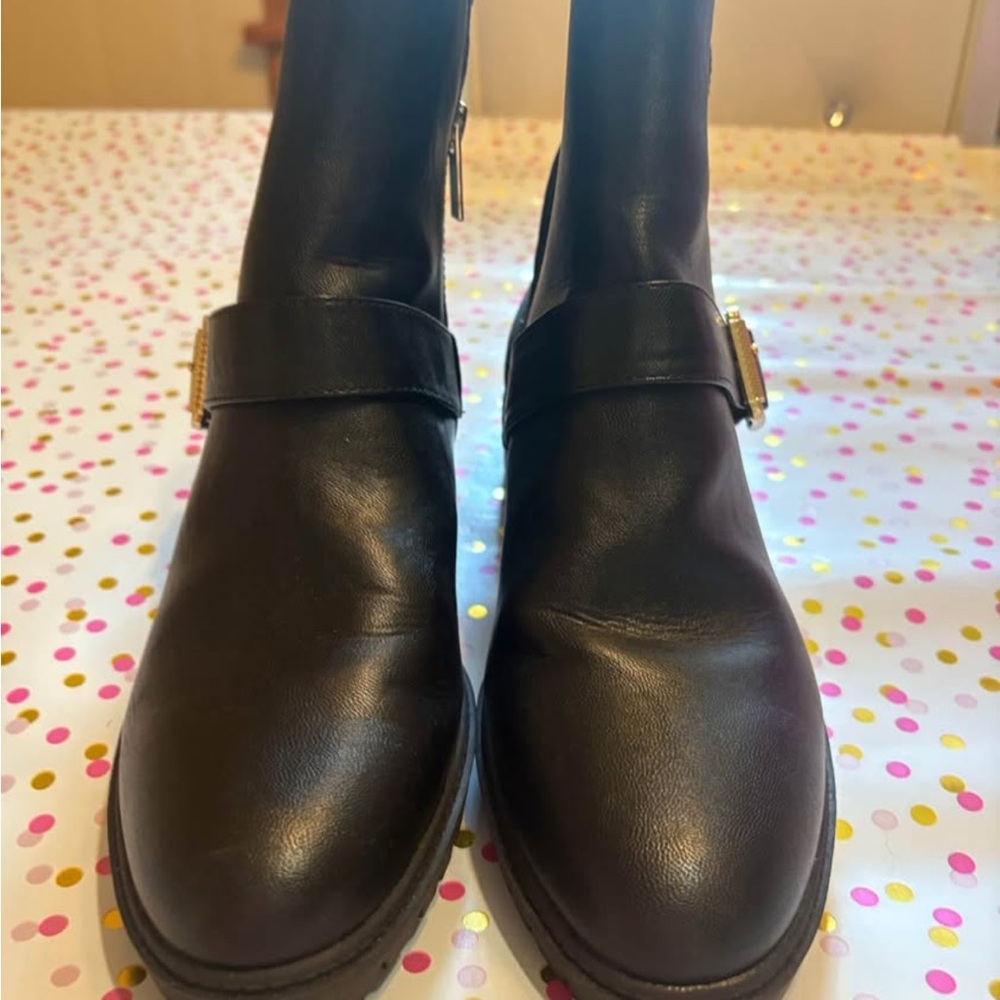 Women’s Black Leather Ankle Boots - Sleek Zip & Buckle Detail